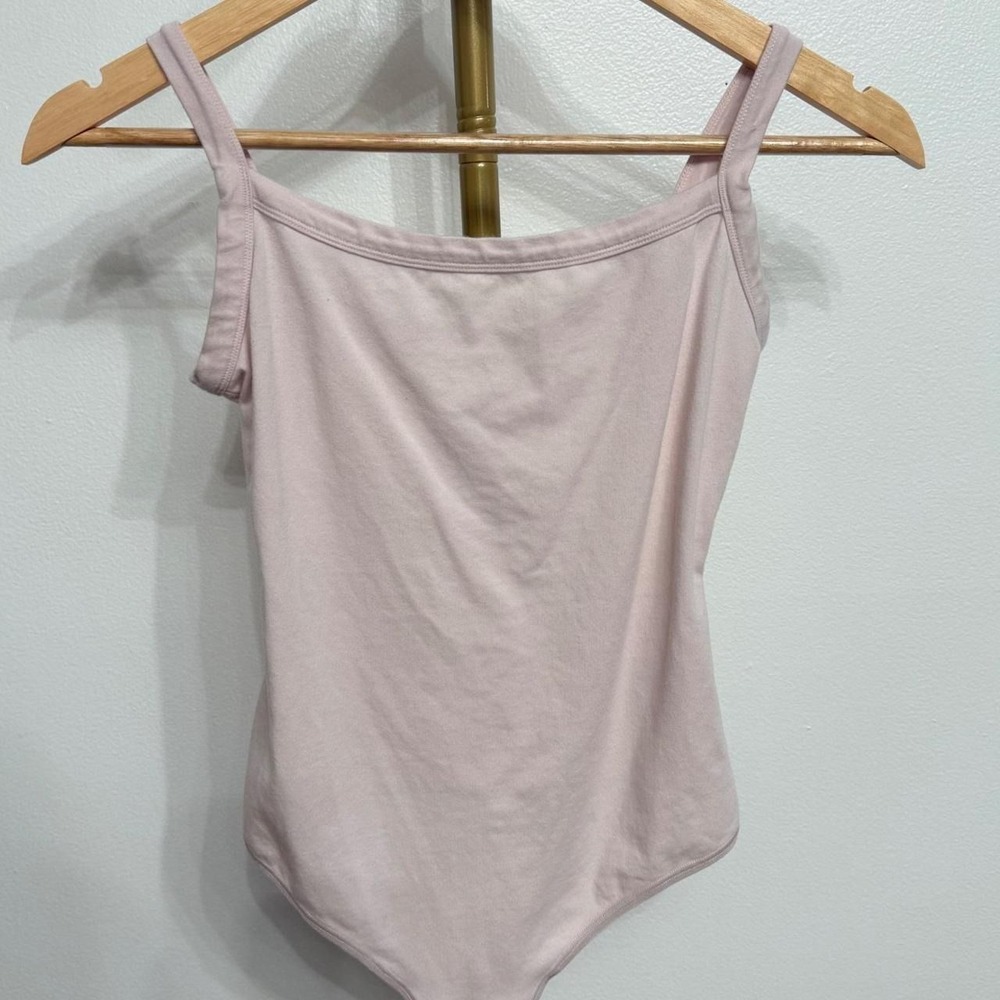 Skims Cotton Jersey Thong Bodysuit Women S Barely Pink msrp $58